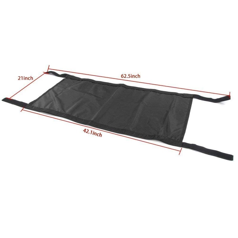 CheroCar Car Roof Hammock Top Net for Jeep Wrangler Unlimited Accessories 1987-2020 YJ, TJ, LJ, JK, JKU, JL, JLU, for Jeep Gladiator JT 2020, Black Decoration - Image 5